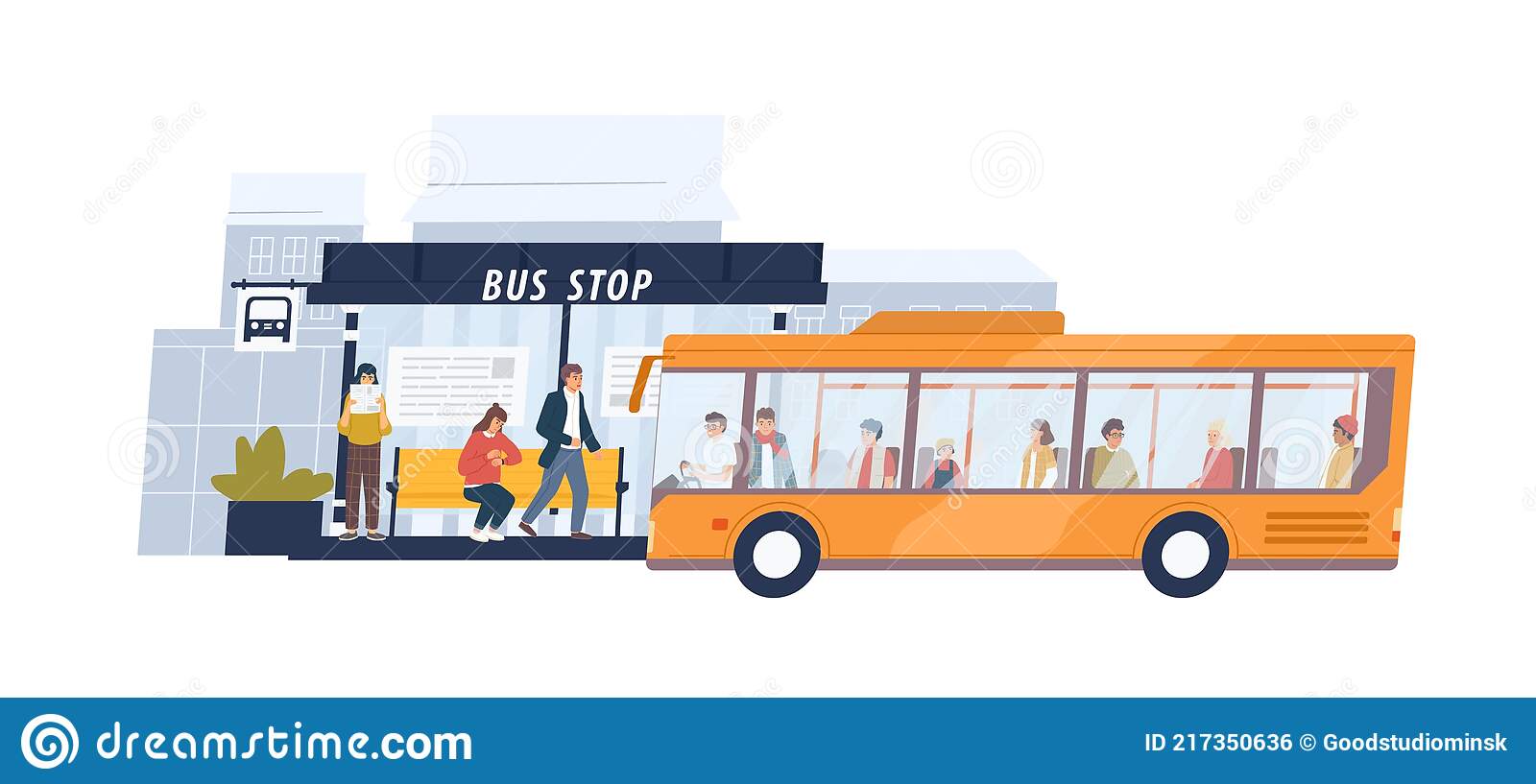 pessoas-esperando-e-chegando-de-ônibus-na-parada-transporte-público-passageiros-estação-municipal-com-horário-serviço-217350636